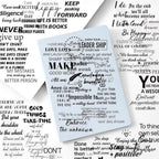 50Pcs Motivational Transparent Quote Stickers - Image 7