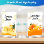 Acrylic Sign Holder 5x7, 11 Pack Clear TableTop Sign Holder-Sided, Plastic - Image 2