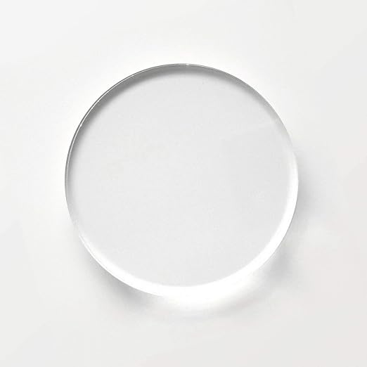 Set of 20 Round Clear Acrylic Sheets, 2 Inch Diameter Transparent Circle Blanks by ACFENG
