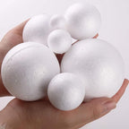 DIYASY 100 Pcs 2-8cm White Smooth Foam Balls - Image 4