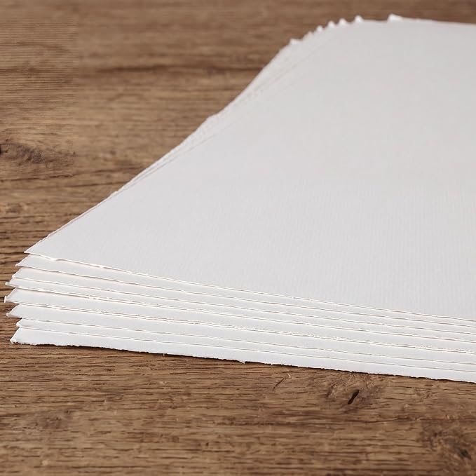 Kisston 10 Sheets Large Deckled Edge Paper 22 x 30 Inches, 140 Lb/300 GSM - Image 2