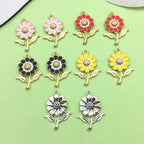 Valentine's Day Heart Charms Set, Decorative Rose and Flower Designs - Image 2