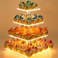 YestBuy Cupcake Stand with Yellow LED Lights, 4 Tier Cupcake Stand by YestBuy