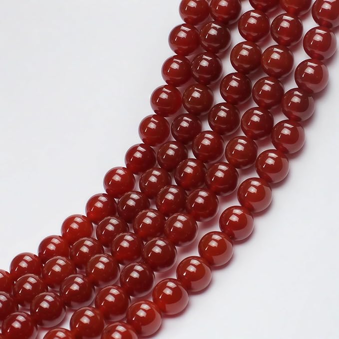 MJDCB Natural Stone Bead Red Cornelian Gemstone Loose Beads - Image 7