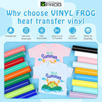 VINYL FROG 18 Sheets Heat Transfer Vinyl Bundle 12"x10" Matte HTV Vinyl Packs - Image 3