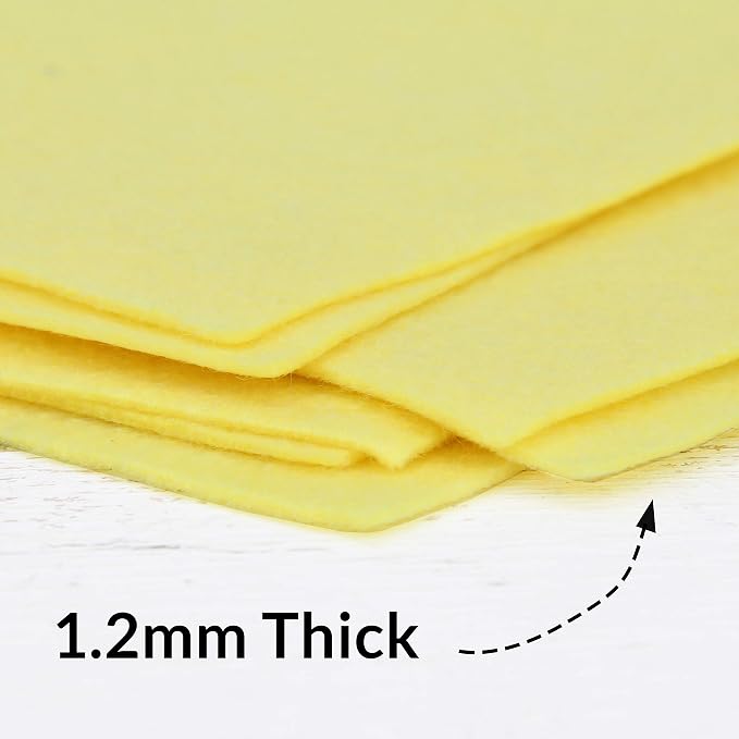 Threadart Light Yellow Premium Felt Sheets - Image 3