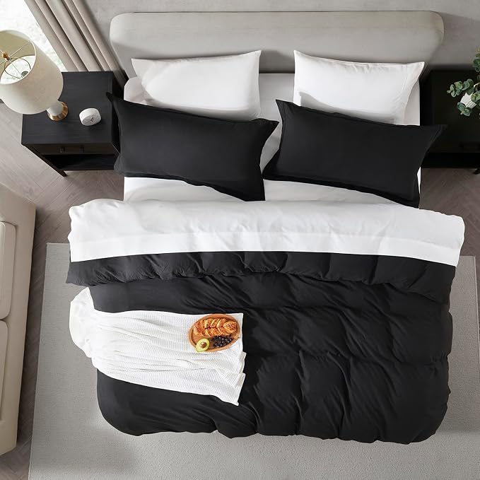 Nestl Black Duvet Cover Queen Size - Image 5