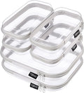 6 Pack Gray Clear Hard Shell Beauty Organizer, 1.2mm Heavy Duty Crush-Proof by Unknown