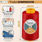 AK TRADING CO. 4-Pack Red All Purpose Sewing Thread Cones of High Tensile - Image 2