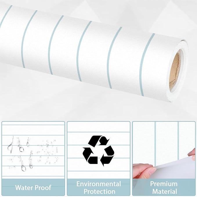 Qyeahkj Composition Bulletin Board Paper Roll Notebook Blue Lined Bulletin - Image 4