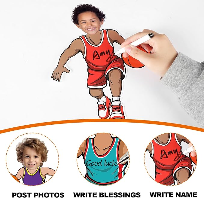 48 Set Basketball Bulletin Board Decors Basketball Players Cutouts Basketballs - Image 4