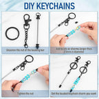 ROADPLUM 12 Pcs Beadable Keychain Bar, Alloy Blank Accessories Bulk - Image 7