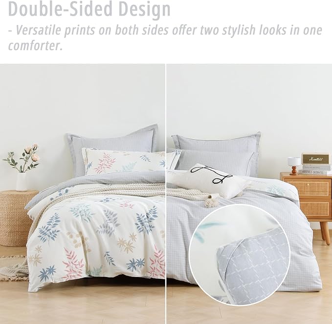 LEMIROE White Cotton Comforter King Size 3Pcs - Image 4