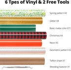 HTVRONT HTV Heat Transfer Vinyl Bundle, 90 Pack 12" x 10" Iron on Vinyl - Image 3