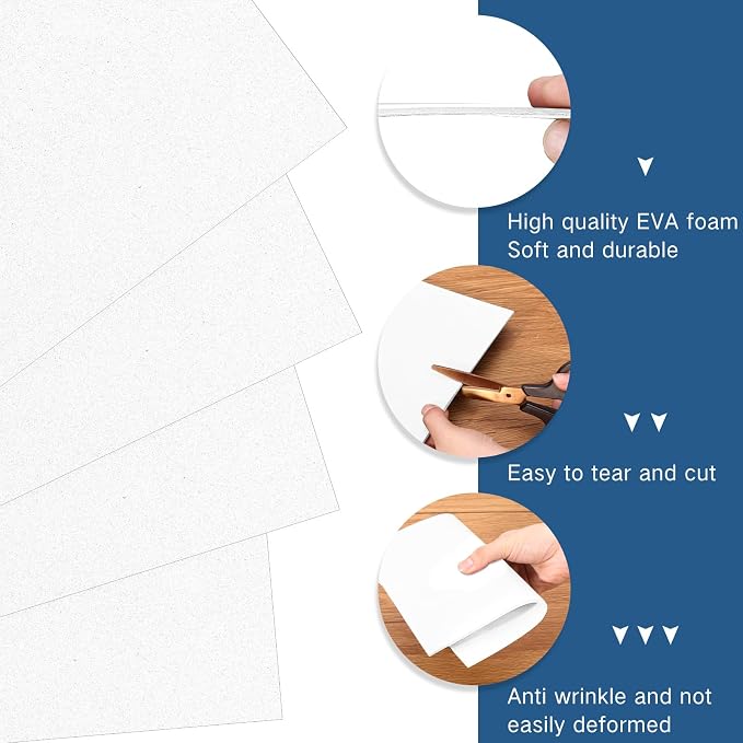 Innconee 30 Pcs Embroidery Foam 3D 3mm EVA Puffy Foam Sheets - Image 3