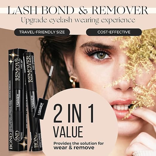LASHVIEW 2 in 1 Lash Glue & Remover, Waterproof Mascara Adhesive - Image 2