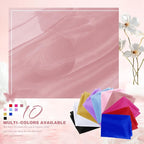 VACVELT Rose Gold Sheer Organza Fabric by The Yard 60" Wide | Semi-Transparent - Image 3