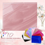 VACVELT Rose Gold Sheer Organza Fabric by The Yard 60" Wide | Semi-Transparent - Image 3