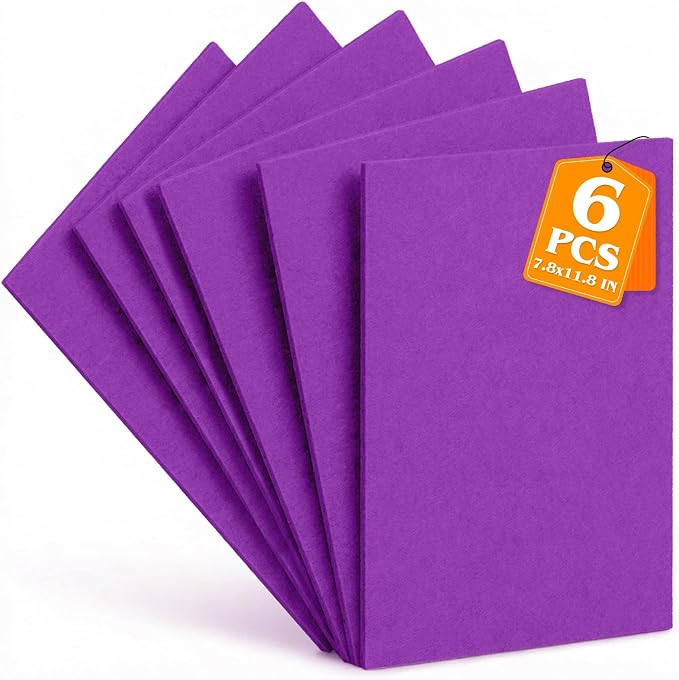 Purple Stiff Felt Sheets 2mm Thick by Grainear