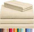 LuxClub 5 PC Split King Sheet Set, Breathable Luxury Bed Sheets, Deep Pockets by LuxClub
