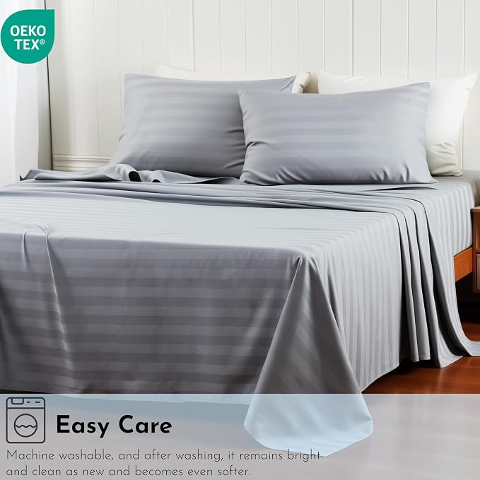 Cotton Flat Sheets Only, 600 TC 100% Cotton Flat Sheet Top Sheet Only, Twin - Image 8