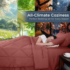 HEVUMYI Terracotta Twin Comforter Set - Image 3