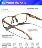 ANYLUV Blue Light Glasses Men, Relieve Eyestrain and Eye Protection, Al-Mg - Image 3