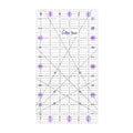 The Quilted Bear Rectangular Acrylic Quilting Ruler, 6.5" x 12" | Non-Slip by TheQuiltedBearsProducts