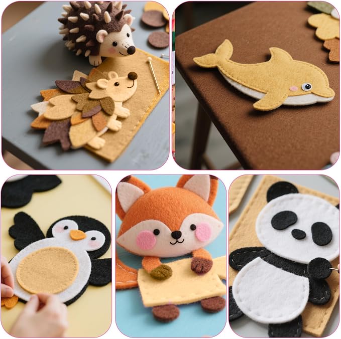7" x 11" Felt Sheets Fabric for Crafts, 10 Pieces Soft Brown Thick Stiff Craft - Image 7