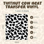 Tintnut Black Cow Heat Transfer Vinyl, easy cut & weed, stretch washable - Image 2