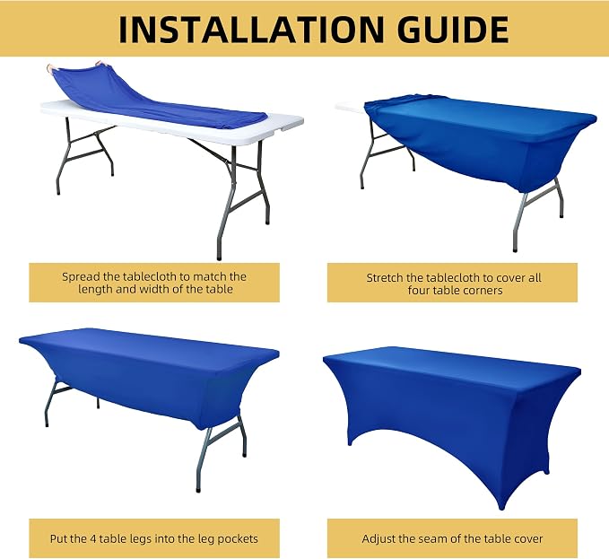 2-Pack 8ft Spandex Table Covers - Image 5