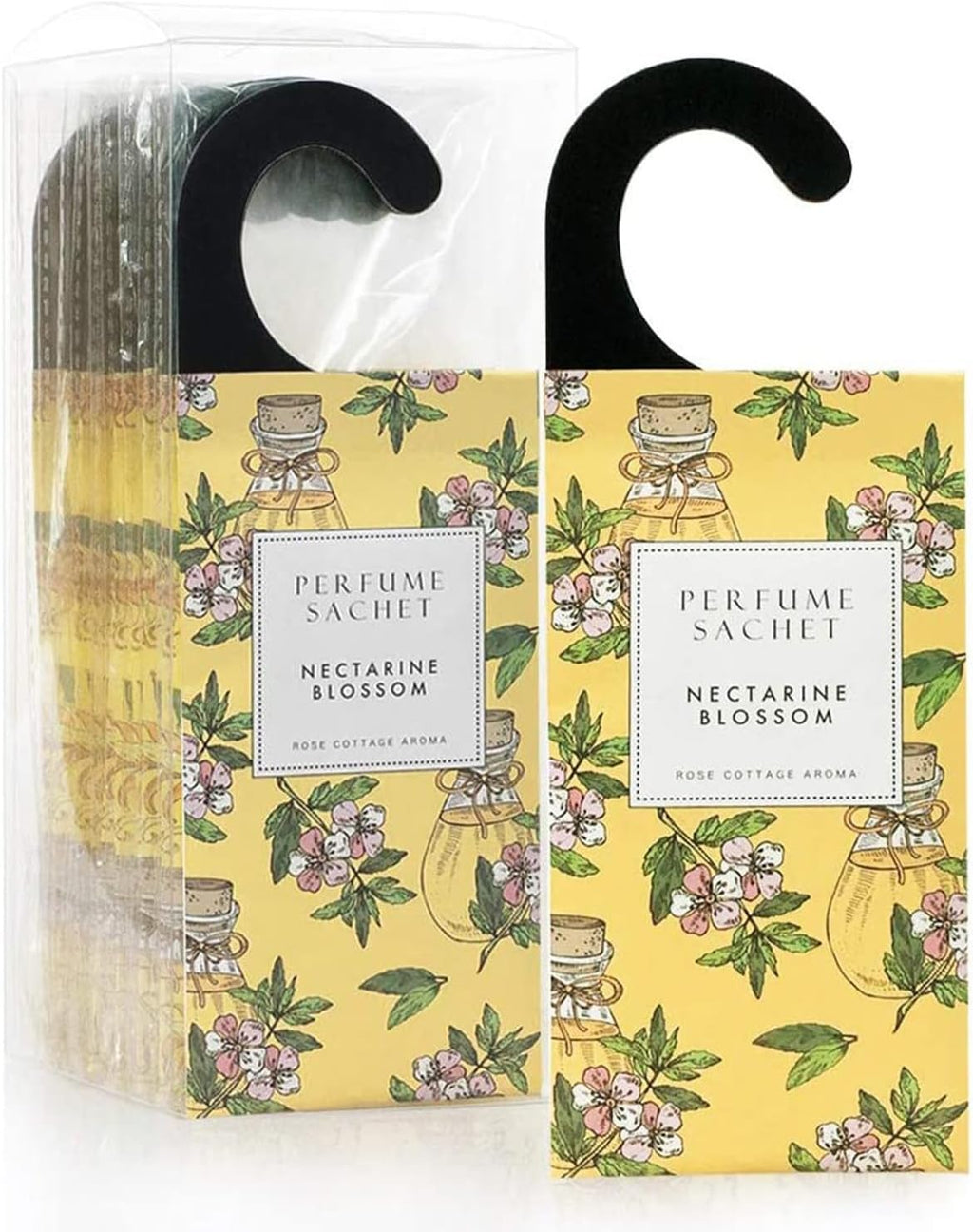 ROSE COTTAGE Large 12 Packs Apricot Blossom Hanging Closet Air Freshener Scented Sachets Long Lasting Smell Goods