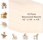 ilauke Basswood Sheets 12x18Inch, Wood Burning, Architectural Models, Wood by Visittheilauke