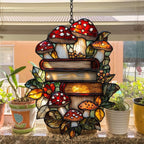 Forest Stack of Books Acrylic Suncatcher Stained Glass Effect Window Car - Image 4