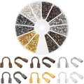 PH PandaHall 540pcs 6 Colors Brass Wire Guardian, Wire Guard Thread Protector by PHPandaHall