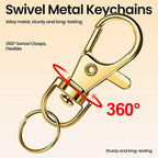LEOBRO 240PCS Lobster Claw Clasps and Key Rings, Keychain Making kit, Keychains - Image 6