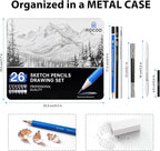 Sketch Pencils for Kids and Adults Drawing, 26-Piece Profession Sketching - Image 5