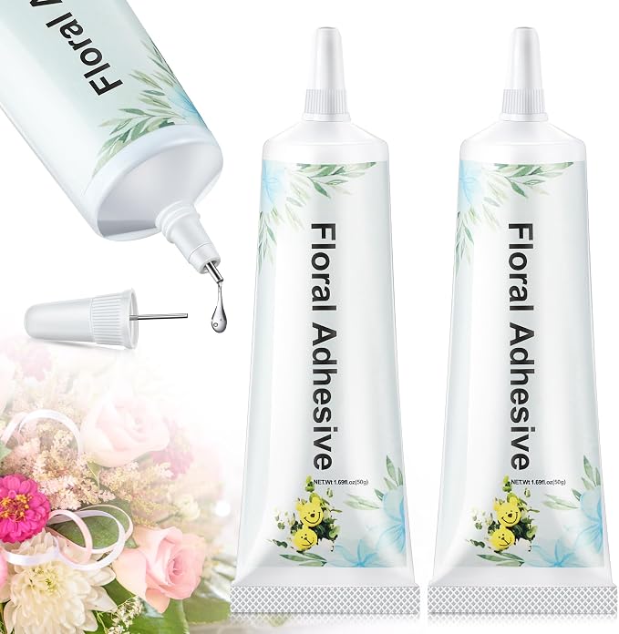 MotiMind 2 Pack Floral Glue 50 ml, Fast Drying Flower Floral Adhesive | Strong by MotiMind