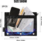 Custom Dragon Blue Black Pencil Pouch - Image 3