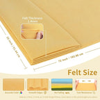 Butter Yellow Felt Fabric Sheet 72" X 36", 1.4mm Thick Large Soft Durable - Image 2