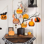 60 Pcs Pumpkin Wooden Cutouts Thanksgiving Unfinished Wood Crafts Pumpkin - Image 7