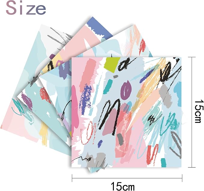 Origami Paper Kit 50 Sheets 6 Inch Square Double Sided Color 10 Vivid Colors - Image 3