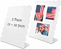2 Pack Metal White Scalloped Magnet Display Board by Unknown