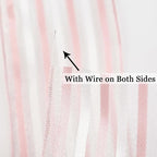 HUIHUANG Pink White Stripe Sheer Ribbon - Image 9