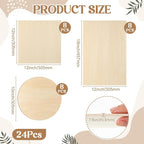 SiliFine 12x12+12x18 Inch 24 Pack Basswood Sheets - Image 2