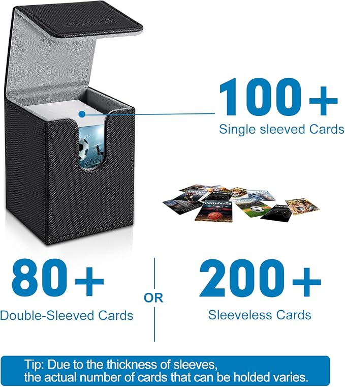 Mlikero 4 Pack Card Deck Box, Commander Deck Box Holds 400+ Single Sleeved Cards - Image 3