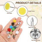 uxcell 150Pcs Upholstery Tacks, 11mmx15mm Flat Head Thumb Tack Decorative - Image 3
