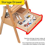 MEEDEN Painting Easel with Storage Drawer, Studio H-Frame Easel- Adjustable - Image 5