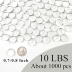 FANTIAN 10LB Fire Pit Glass, Decorative Clear Glass Pebbles Stones - Image 2