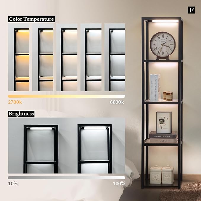 FENLO LED Glass Display Cabinet – Dimmable Lighted Furniture - Image 3